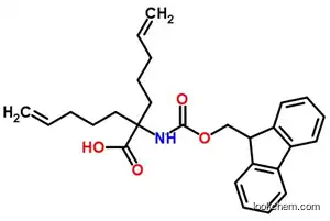 Molecular Structure of 1068435-19-7 (2-(((9H-Fluoren-9-yl)methoxy)carbonylamino)-2-(pent-4-enyl)hept-6-enoic acid)